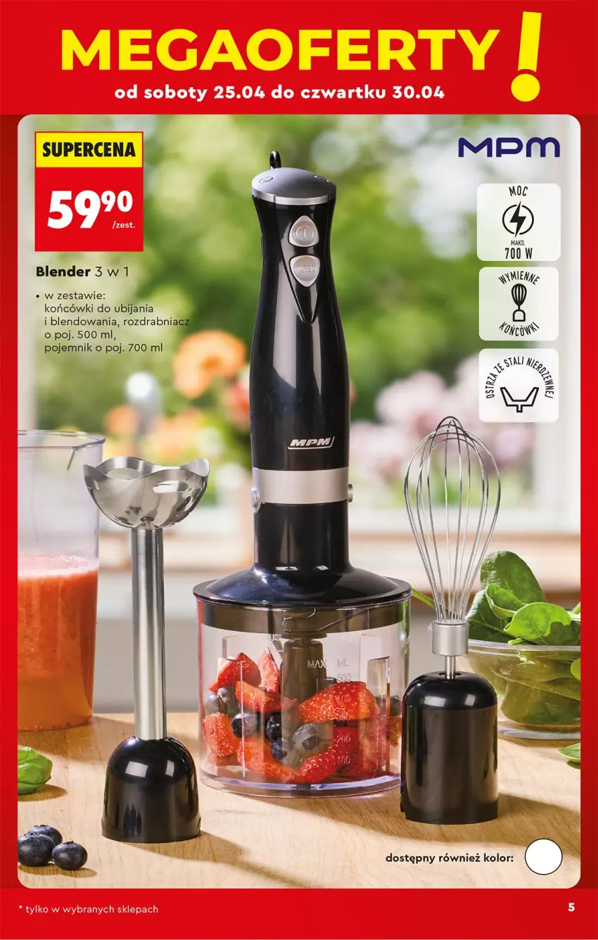 Gazetka promocyjna Biedronka - Okazje Tygodnia - ważna 25.04 do 09.05.2026 - strona 5 - produkty: Blender, Pojemnik