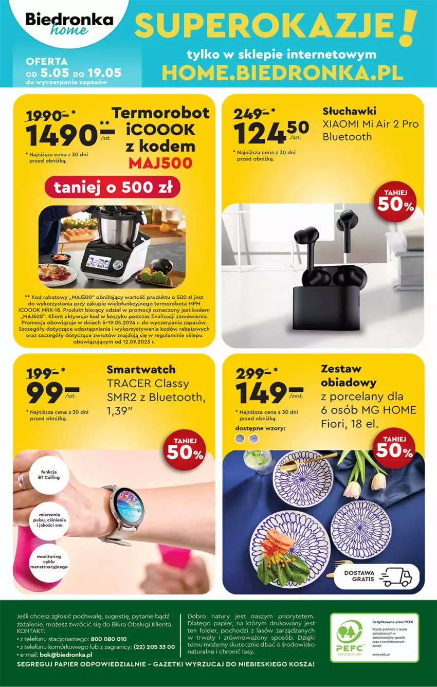 Gazetka promocyjna Biedronka - ważna 06.05 do 18.05.2024 - strona 48 - produkty: Acer, Fa, Gra, Kosz, Monitor, Papier, Por, Robot, Słuchawki, Smartwatch, Telefon