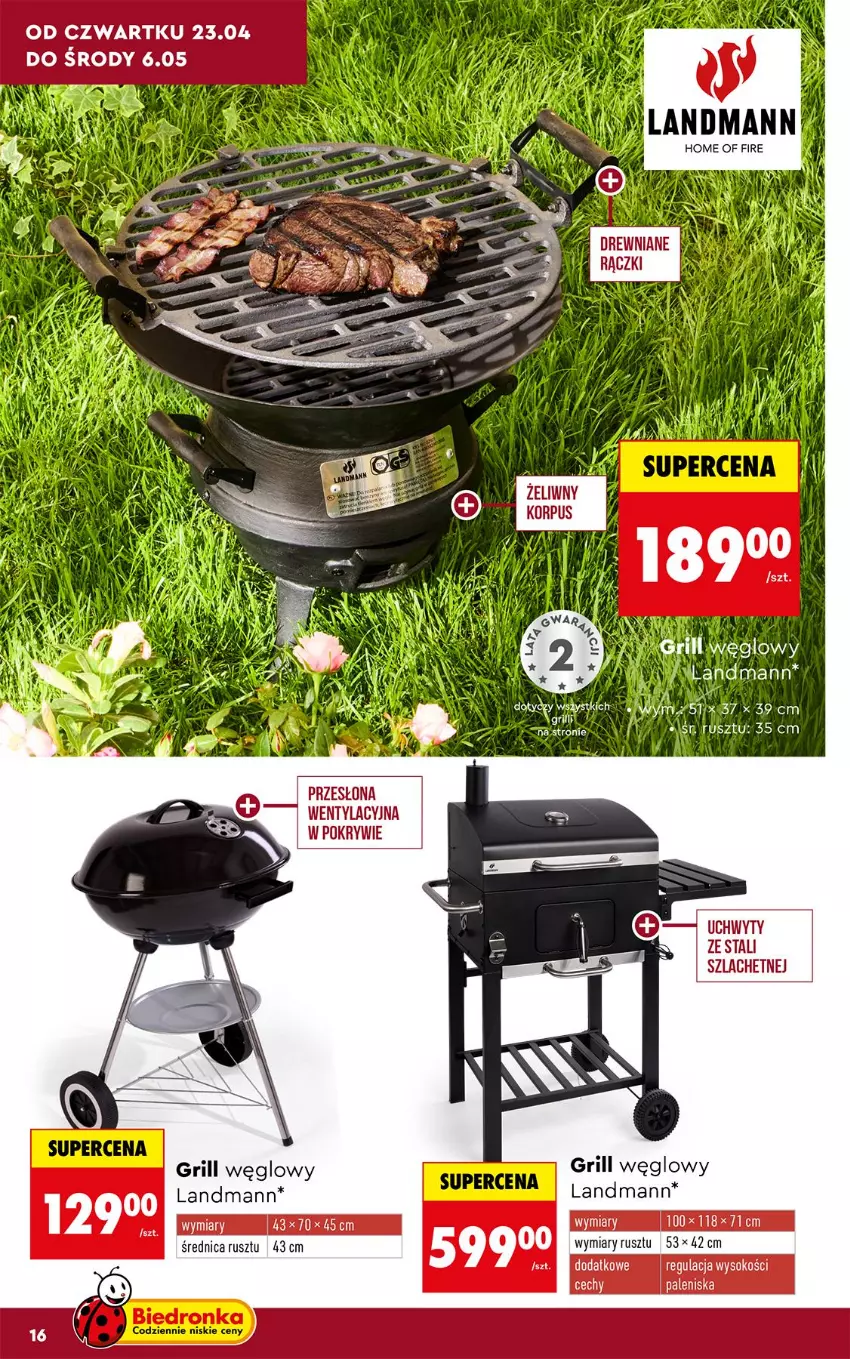 Gazetka promocyjna Biedronka - Gazetka - ważna 20.04 do 27.04.2026 - strona 16 - produkty: Grill, Sok, Uchwyty