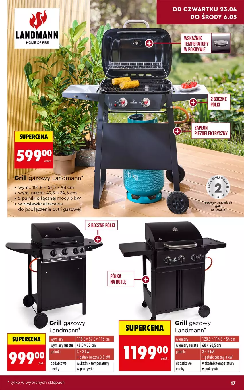 Gazetka promocyjna Biedronka - Gazetka - ważna 20.04 do 27.04.2026 - strona 17 - produkty: Grill, Grill gazowy, Półka