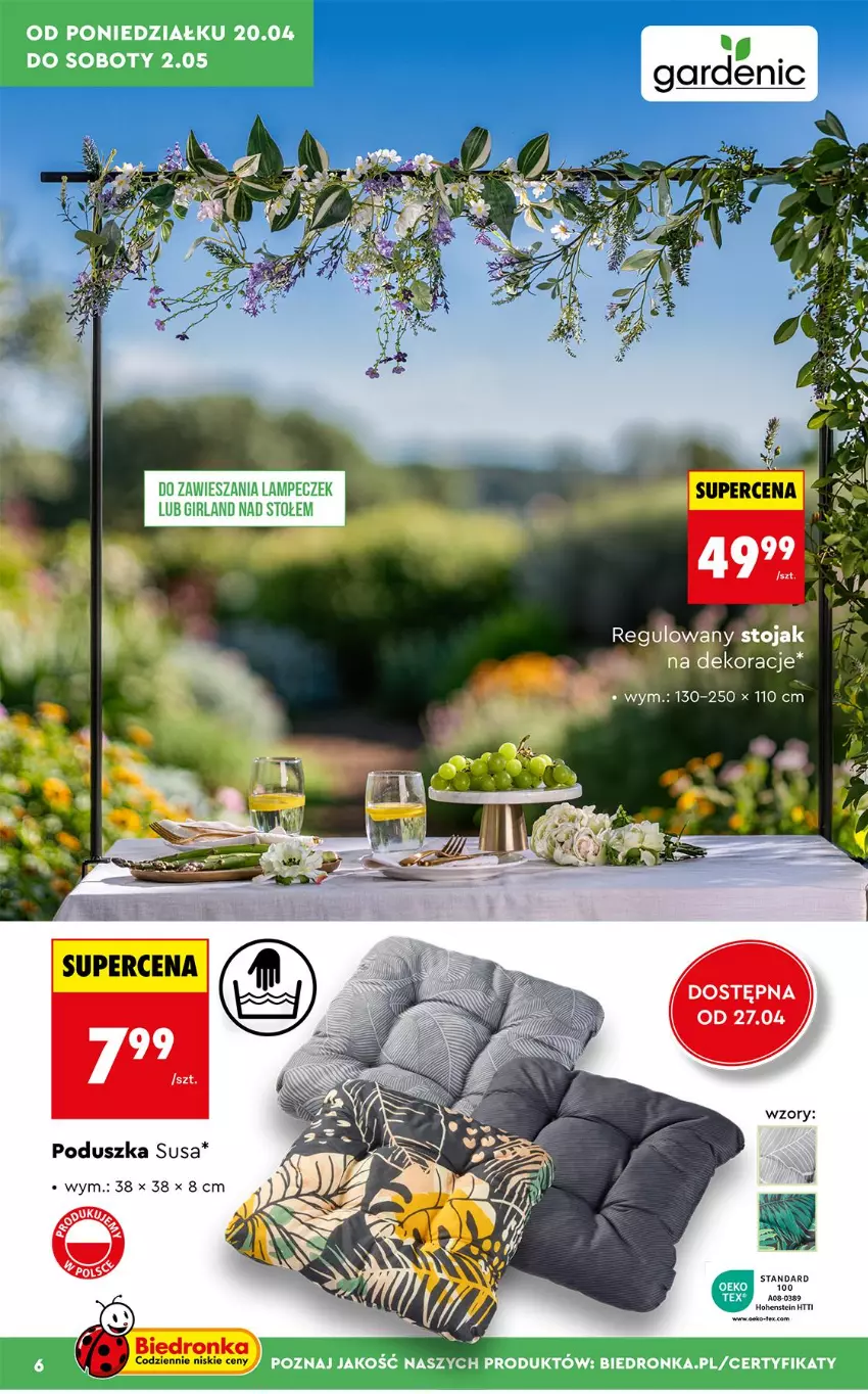 Gazetka promocyjna Biedronka - Gazetka - ważna 20.04 do 27.04.2026 - strona 6 - produkty: Poduszka