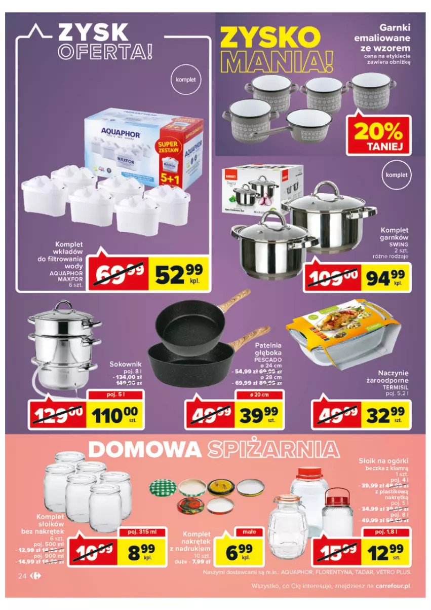 Gazetka promocyjna Carrefour - Gazetka Carrefour - ważna 04.05 do 28.05.2022 - strona 24 - produkty: Aquaphor, Patelnia, Por, Sok