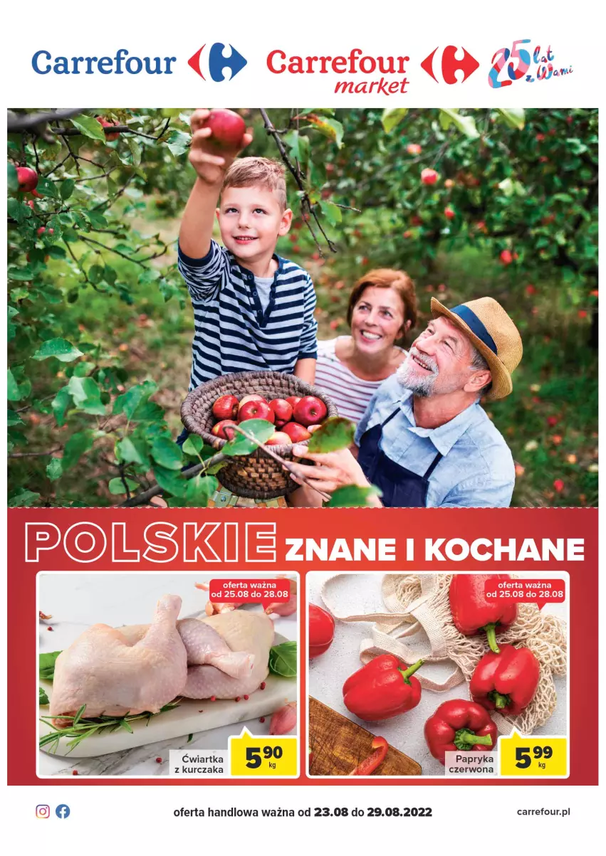 Gazetka promocyjna Carrefour - Gazzetka Polskie znane i kochane - ważna 23.08 do 29.08.2022 - strona 1 - produkty: Kurczak, Papryka