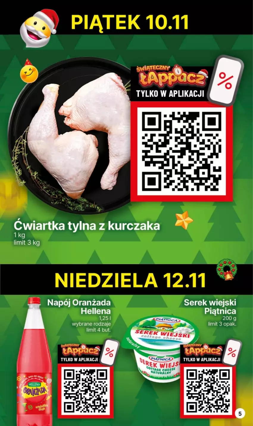 Gazetka promocyjna Delikatesy Centrum - Gazetka DC44 czw-sr - ważna 09.11 do 15.11.2023 - strona 5 - produkty: Hellena, Kurczak, Napój, Oranżada, Piątnica, Ser, Serek, Serek wiejski