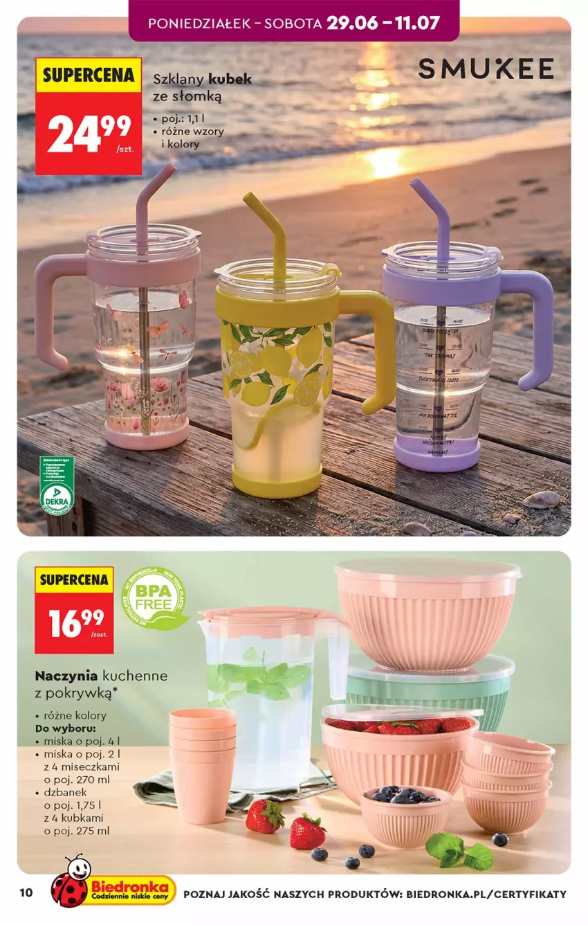 Gazetka promocyjna Biedronka - Okazje Tygodnia - ważna 27.06 do 11.07.2026 - strona 10 - produkty: Dzbanek, Miseczka, Miska