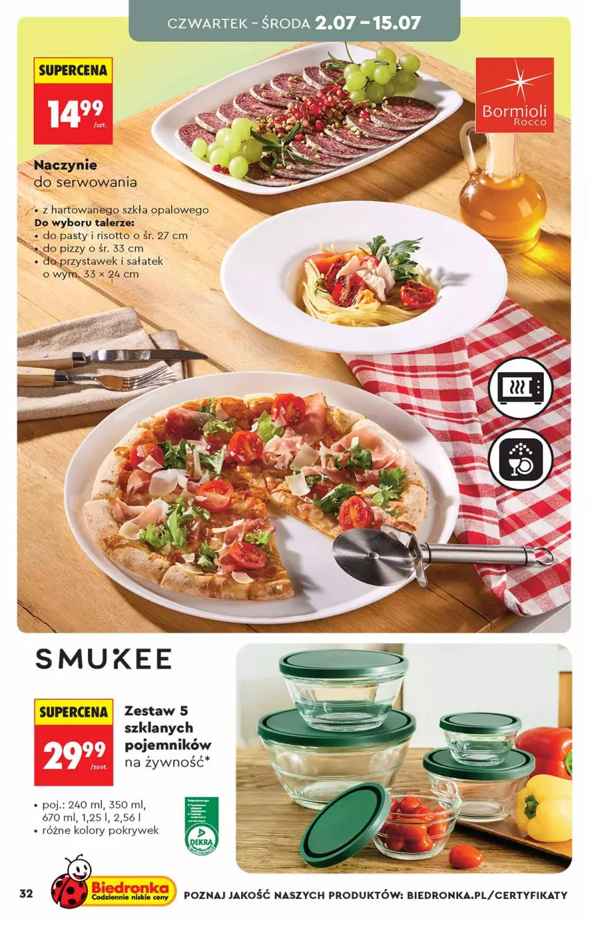 Gazetka promocyjna Biedronka - Okazje Tygodnia - ważna 27.06 do 11.07.2026 - strona 32 - produkty: Pojemnik, Sałat, Ser, Talerz
