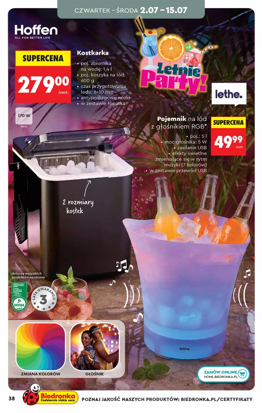 Gazetka promocyjna Biedronka - Okazje Tygodnia - ważna 27.06 do 11.07.2026 - strona 38 - produkty: Głośnik, Kosz, Pojemnik, Przewód, Silan, Stek