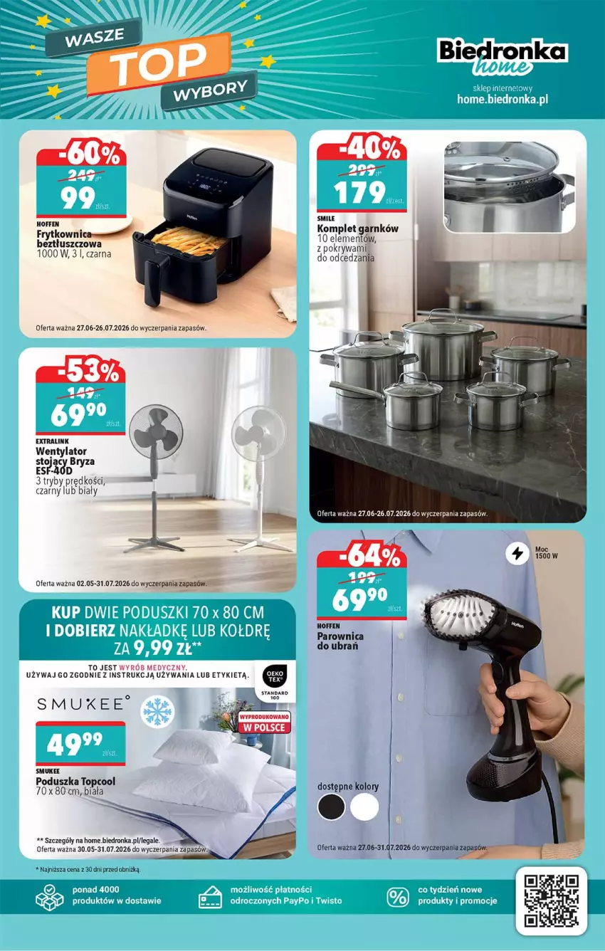 Gazetka promocyjna Biedronka - Okazje Tygodnia - ważna 27.06 do 11.07.2026 - strona 47 - produkty: Bryza, Fa, Parownica, Poduszka, Pokrywa, Top