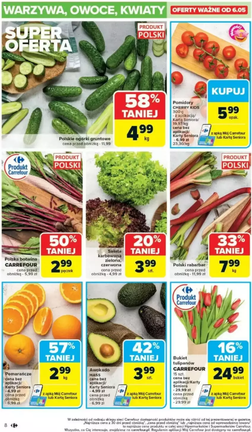 Gazetka promocyjna Carrefour - ważna 05.05 do 10.05.2025 - strona 2 - produkty: Bukiet, Grunt, Pomarańcze, Tera, Tulipan