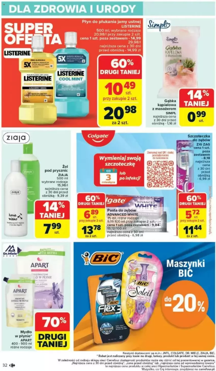 Gazetka promocyjna Carrefour - ważna 05.05 do 10.05.2025 - strona 28 - produkty: BIC, Colgate, LG, Pasta do zębów, Ziaja