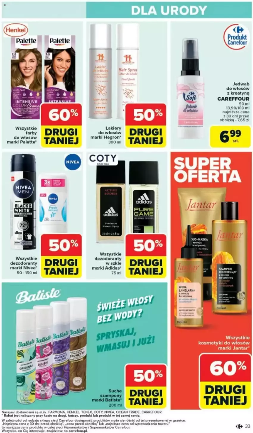 Gazetka promocyjna Carrefour - ważna 05.05 do 10.05.2025 - strona 29 - produkty: Adidas, Dezodorant, Fa, Hegron, Lakier, LG, Mars, Maska, Moda, Nivea, Palette, Pur, Tenex