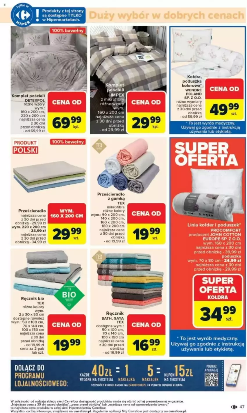 Gazetka promocyjna Carrefour - ważna 05.05 do 10.05.2025 - strona 44 - produkty: Dada, Fa, Klej, Komplet pościeli, Poduszka, Pościel, Prześcieradło, Ręcznik