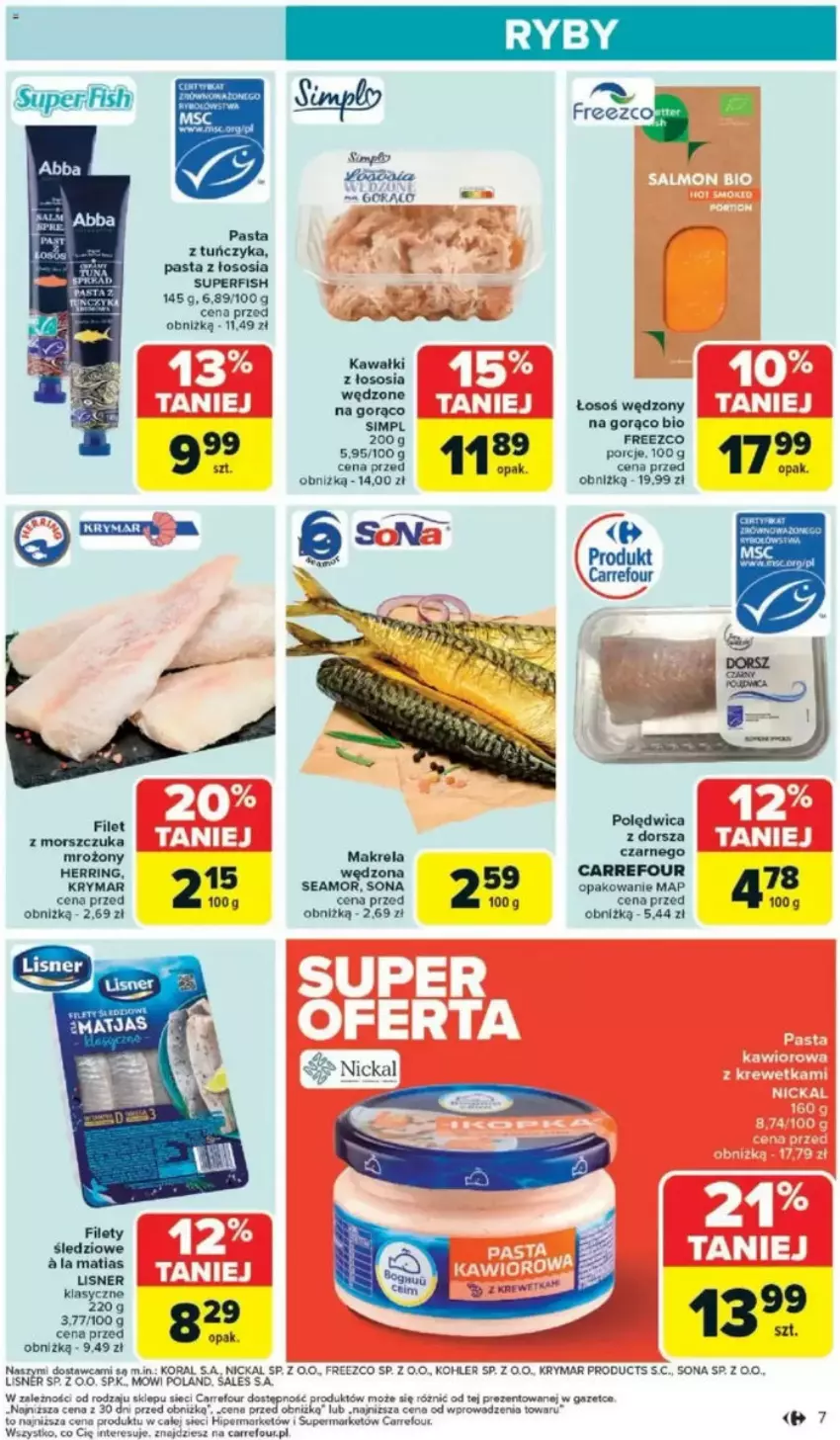 Gazetka promocyjna Carrefour - ważna 05.05 do 10.05.2025 - strona 54 - produkty: Dorsz, Kawa, Lisner, Por, Sos, Tuńczyk