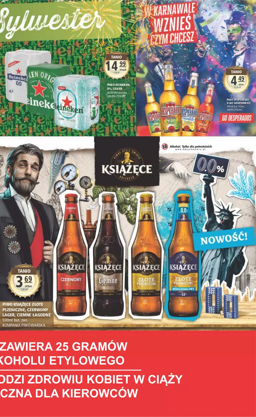 Gazetka promocyjna Arhelan - Gazetka - ważna 30.12.2022 do 08.01.2023 - strona 9 - produkty: Desperados, Heineken, Książęce, Piwo