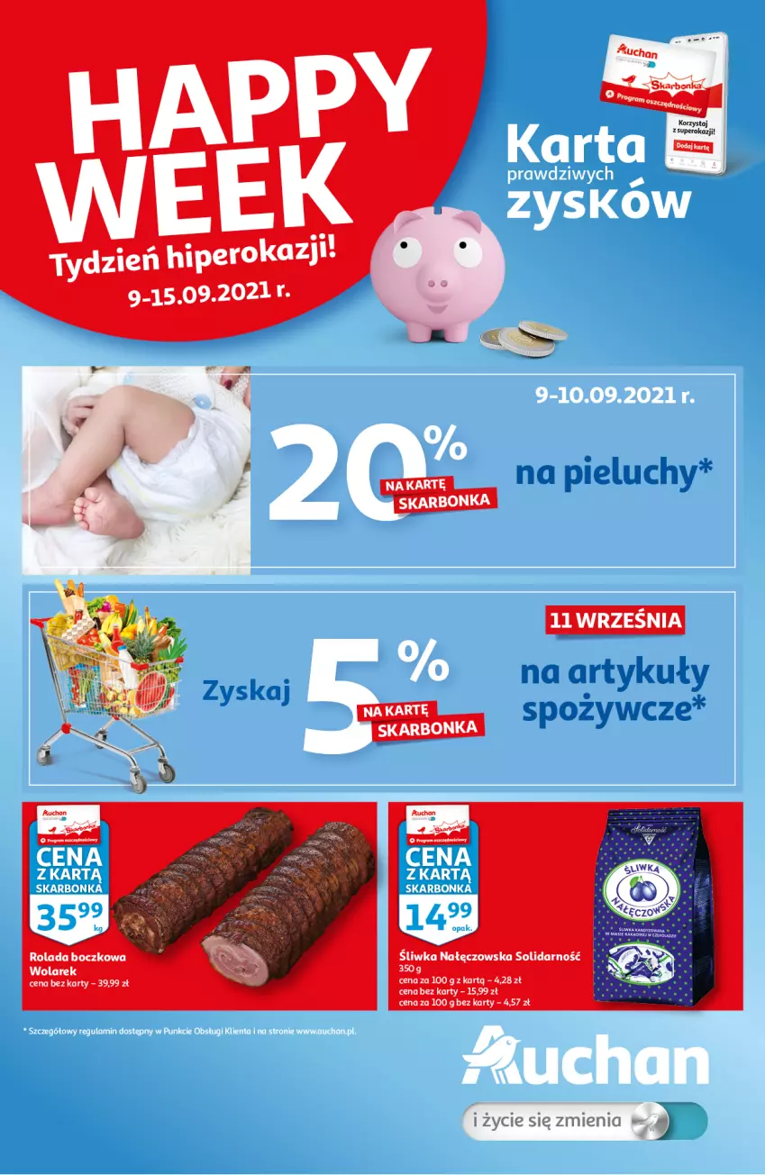 Gazetka promocyjna Auchan - Skarbonka #36 - ważna 09.09 do 15.09.2021 - strona 1 - produkty: Rolada