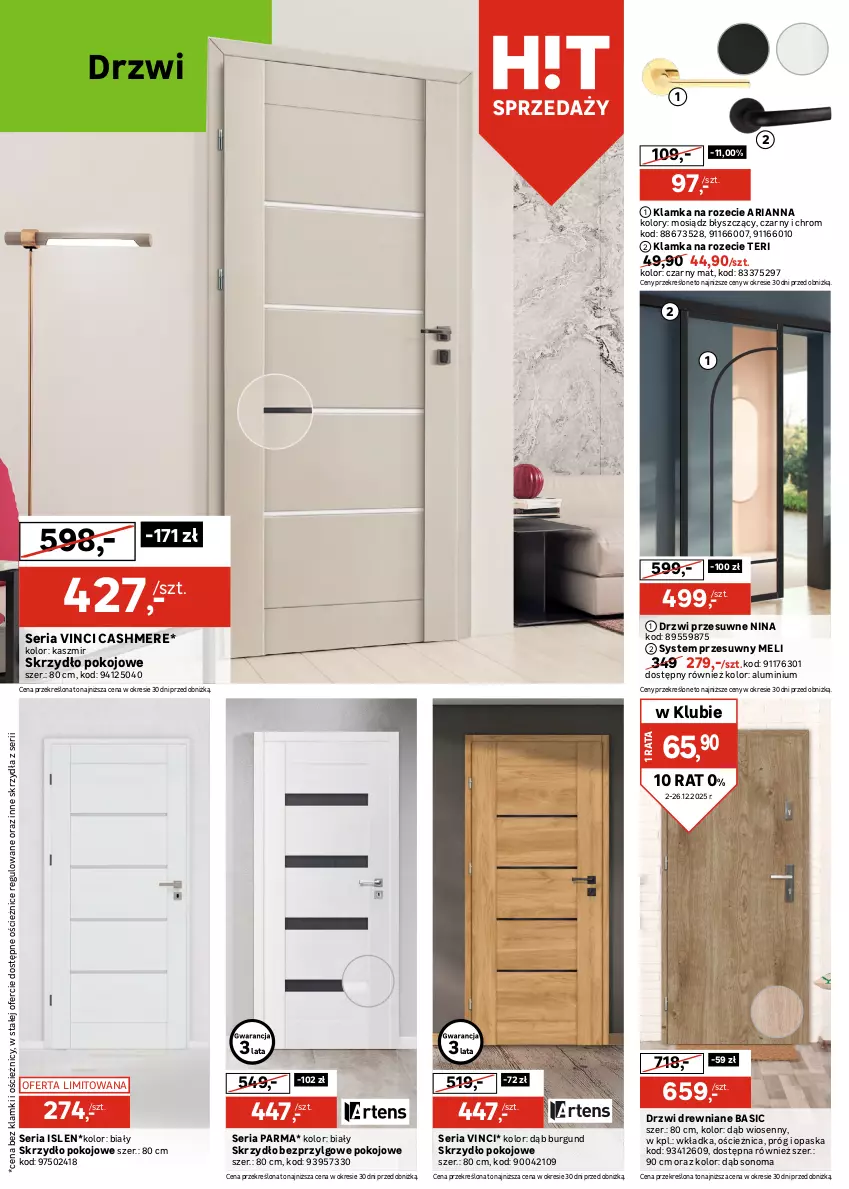 Gazetka promocyjna Leroy Merlin - Gazetka Leroy Merlin - ważna 02.12 do 26.12.2025 - strona 16 - produkty: Deska warstwowa, Drzwi, Klamka, Lakier, LG, Opaska, Podkład, Por, Rust, Ser