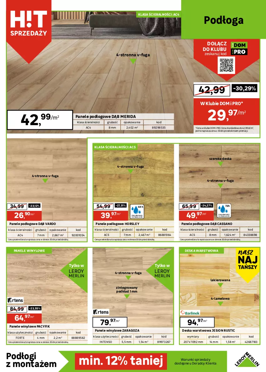 Gazetka promocyjna Leroy Merlin - Gazetka Leroy Merlin - ważna 02.12 do 26.12.2025 - strona 17 - produkty: Deska warstwowa, Drzwi, Klamka, Lakier, LG, Opaska, Podkład, Por, Rust, Ser