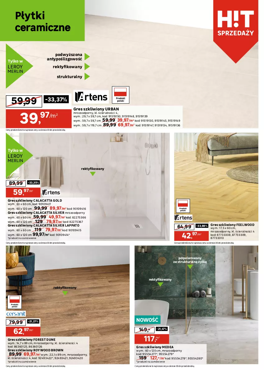 Gazetka promocyjna Leroy Merlin - Gazetka Leroy Merlin - ważna 02.12 do 26.12.2025 - strona 18 - produkty: Glazura, Gres, Gres szkliwiony, Lazur, Listwa, Por