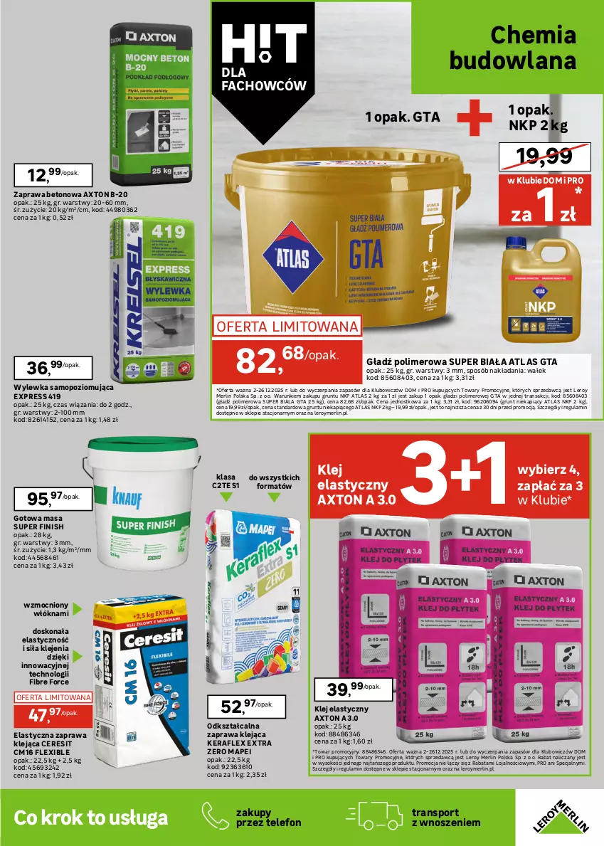 Gazetka promocyjna Leroy Merlin - Gazetka Leroy Merlin - ważna 02.12 do 26.12.2025 - strona 33 - produkty: Beckers, Ceresit, Dulux, Emulsja, Fa, Farba lateksowa, Finish, Gładź polimerowa, Gra, Grunt, Klej, Klej elastyczny, LANA, Luxens, Magnat Ceramic, Mop, Por, Rama, Ser, Sok, Sport, Telefon, Tran, Wałek, Wylewka samopoziomująca