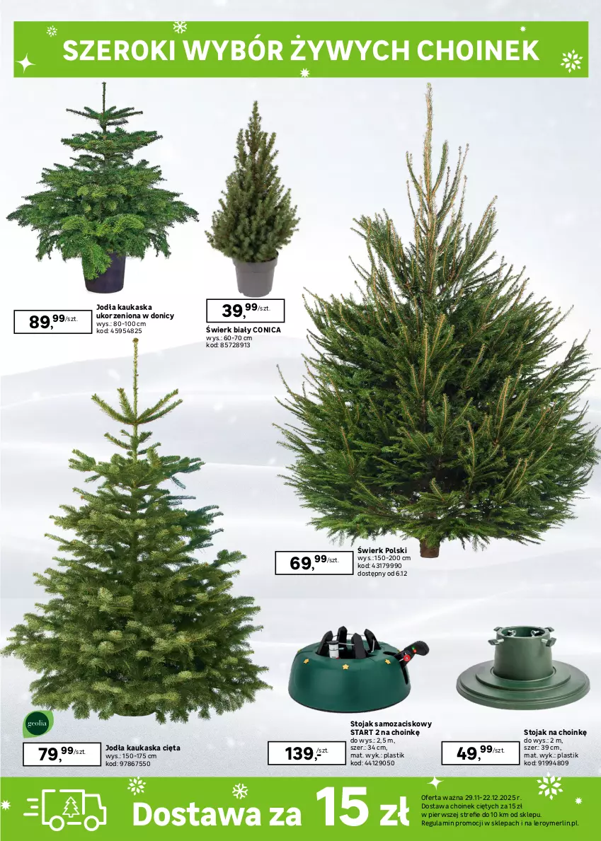 Gazetka promocyjna Leroy Merlin - Gazetka Leroy Merlin - ważna 02.12 do 26.12.2025 - strona 9 - produkty: Choinka, Frozen, Girlanda, Inka, Kask, Poinsecja, Sos, Stojak