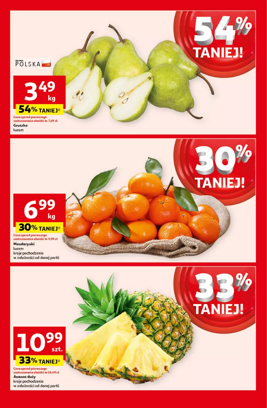 Gazetka promocyjna Auchan - Pewność Niskich Cen Moje - ważna 17.10 do 23.10.2024 - strona 5 - produkty: Ananas, Mandarynki