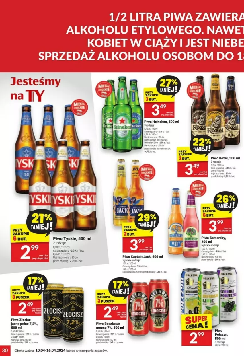 Gazetka promocyjna Twoj Market - ważna 10.04 do 16.04.2024 - strona 24 - produkty: Captain Jack, Piwo, Somersby, Tran