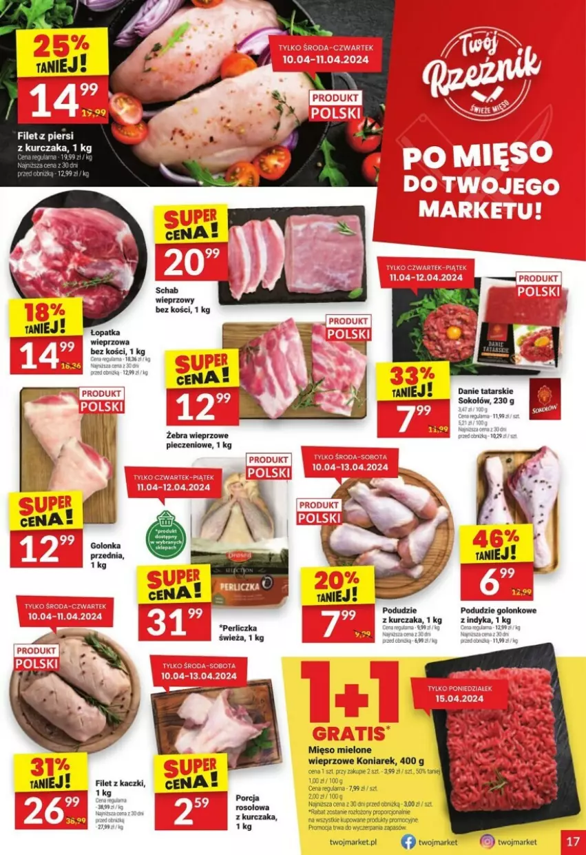 Gazetka promocyjna Twoj Market - ważna 10.04 do 16.04.2024 - strona 9 - produkty: Kurczak, Mięso, Mięso mielone, Perliczka, Piec