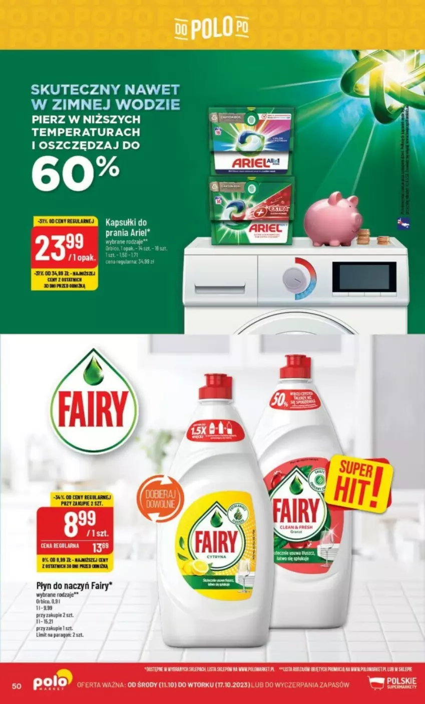 Gazetka promocyjna PoloMarket - ważna 11.10 do 17.11.2023 - strona 46 - produkty: Ariel, BIC, Fa, Fairy