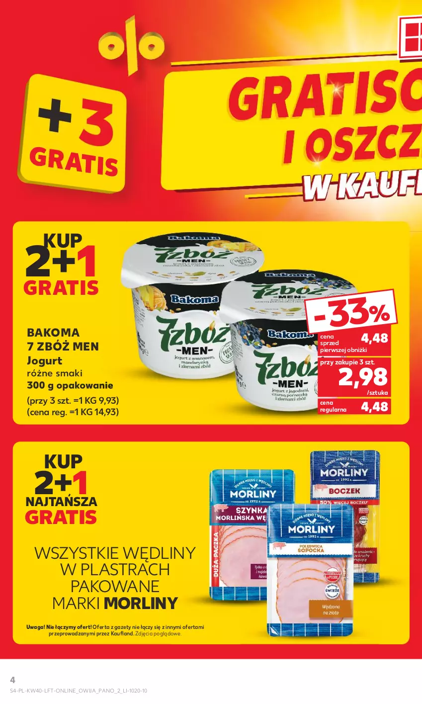 Gazetka promocyjna Kaufland - Gazetka tygodnia - ważna 05.10 do 11.10.2023 - strona 4 - produkty: Bakoma, Gra, Jogurt, Morliny, Waga