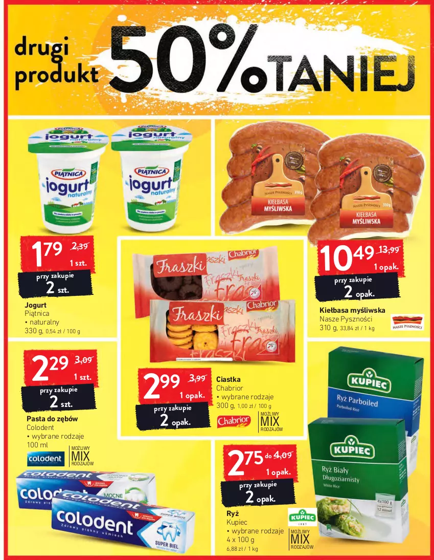 Gazetka promocyjna Intermarche - Maxi Okazje - ważna 26.01 do 01.02.2021 - strona 5 - produkty: Chabrior, Ciastka, Jogurt, Kiełbasa, Kupiec, Pasta do zębów, Piątnica, Piec, Ryż