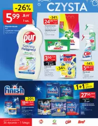 Gazetka promocyjna Intermarche - Maxi Okazje - Gazetka - ważna od 01.02 do 01.02.2021 - strona 26 - produkty: Pur, Finish, Bref, Tablet, Proszek do prania, Clin, Kulki do wc, Zmywarki, Ariel, Kapsułki do prania, Płyn do szyb, Tabletki do zmywarki