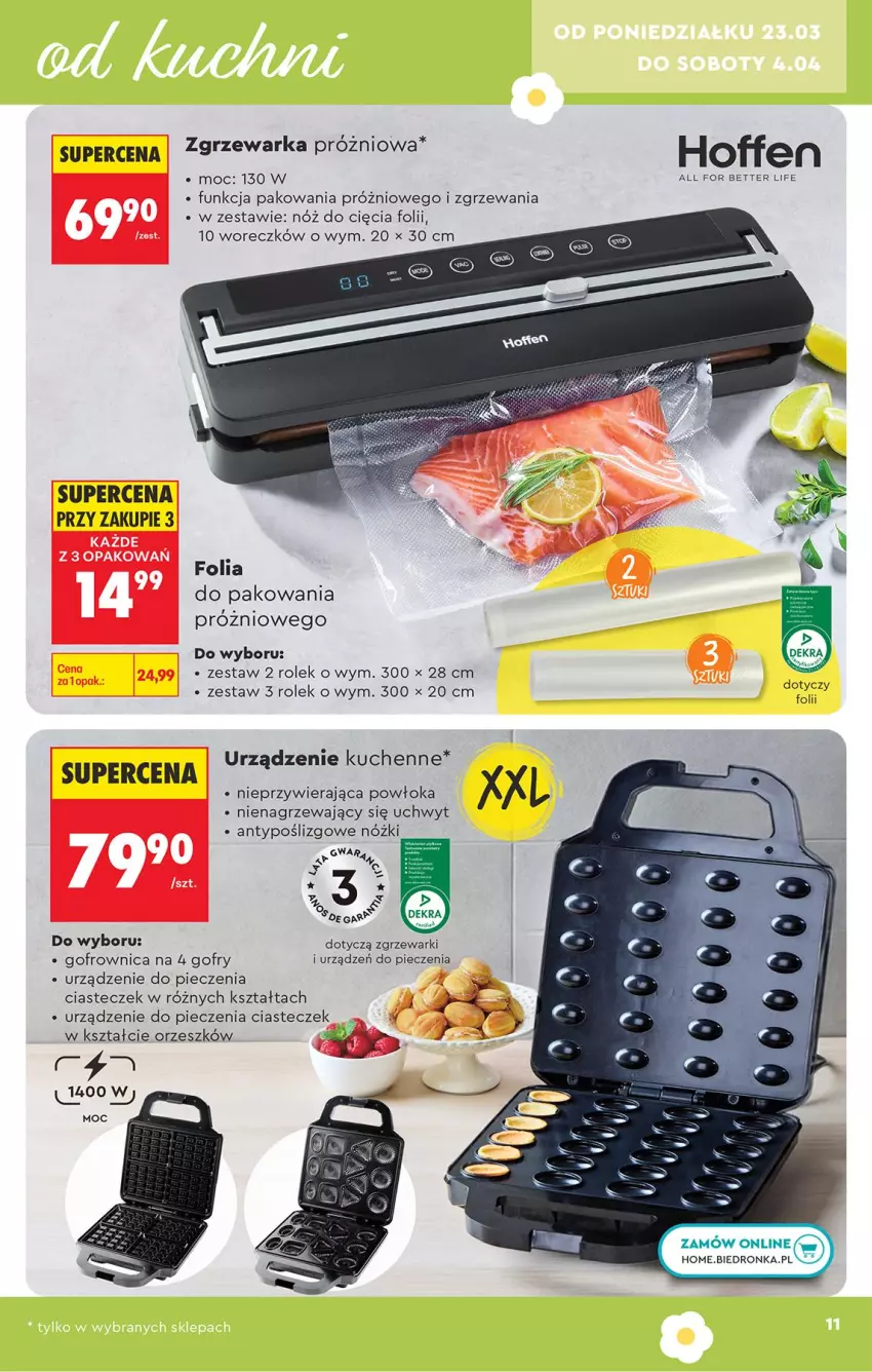 Gazetka promocyjna Biedronka - Okazje Tygodnia - ważna 21.03 do 04.04.2026 - strona 11 - produkty: Gofrownica, Gofry, Piec, Warka