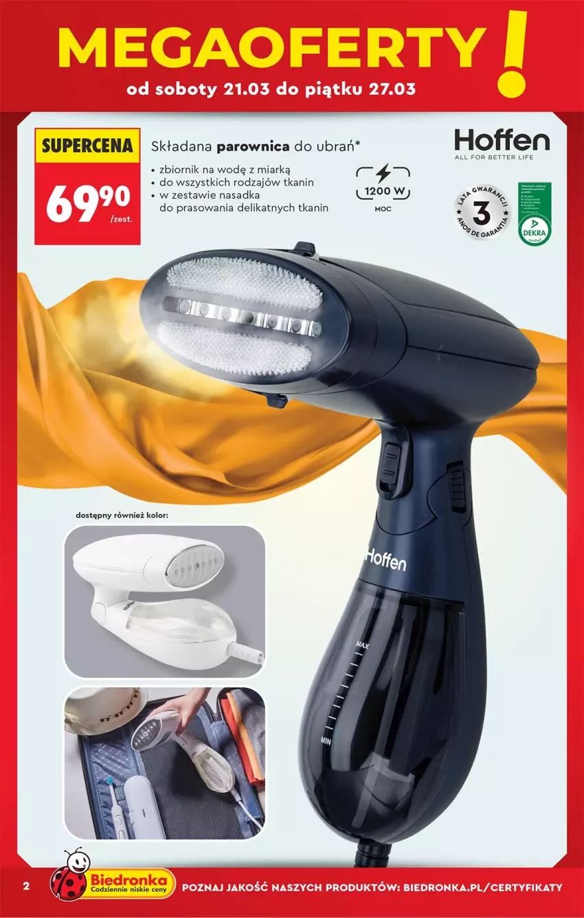 Gazetka promocyjna Biedronka - Okazje Tygodnia - ważna 21.03 do 04.04.2026 - strona 2 - produkty: Parownica