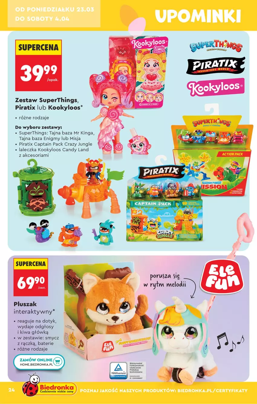 Gazetka promocyjna Biedronka - Okazje Tygodnia - ważna 21.03 do 04.04.2026 - strona 24 - produkty: Candy, Pluszak, Por, Smycz, Tera