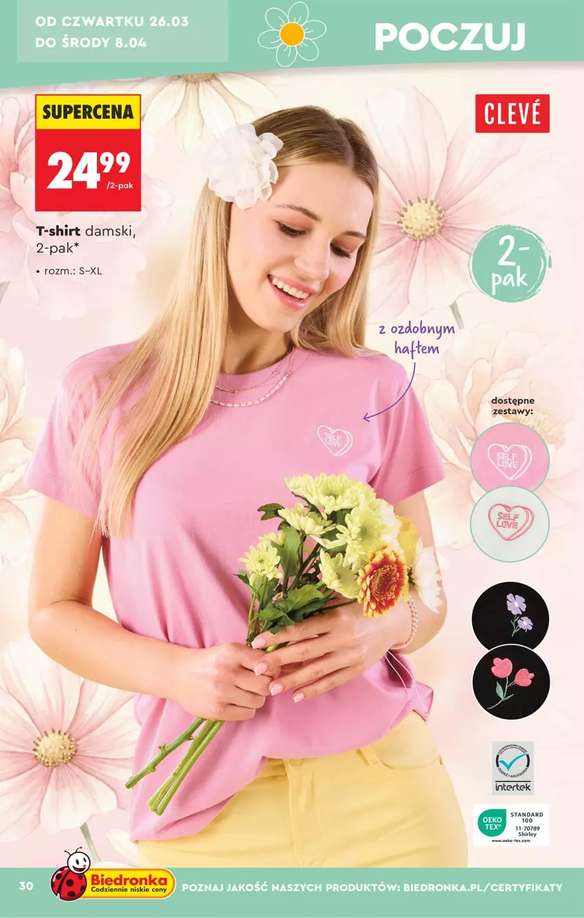 Gazetka promocyjna Biedronka - Okazje Tygodnia - ważna 21.03 do 04.04.2026 - strona 30 - produkty: T-shirt