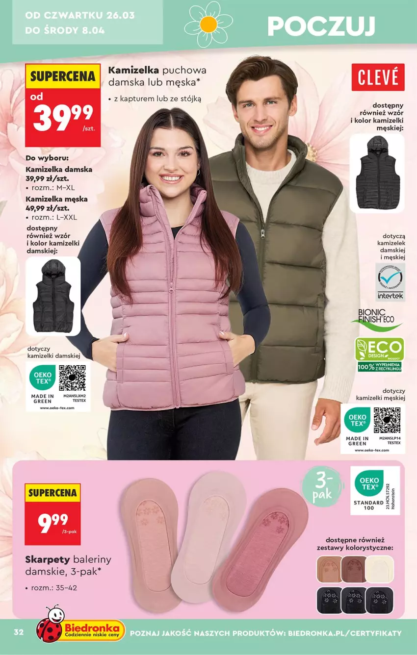 Gazetka promocyjna Biedronka - Okazje Tygodnia - ważna 21.03 do 04.04.2026 - strona 32 - produkty: Baleriny, Gin, Kamizelka, Karp