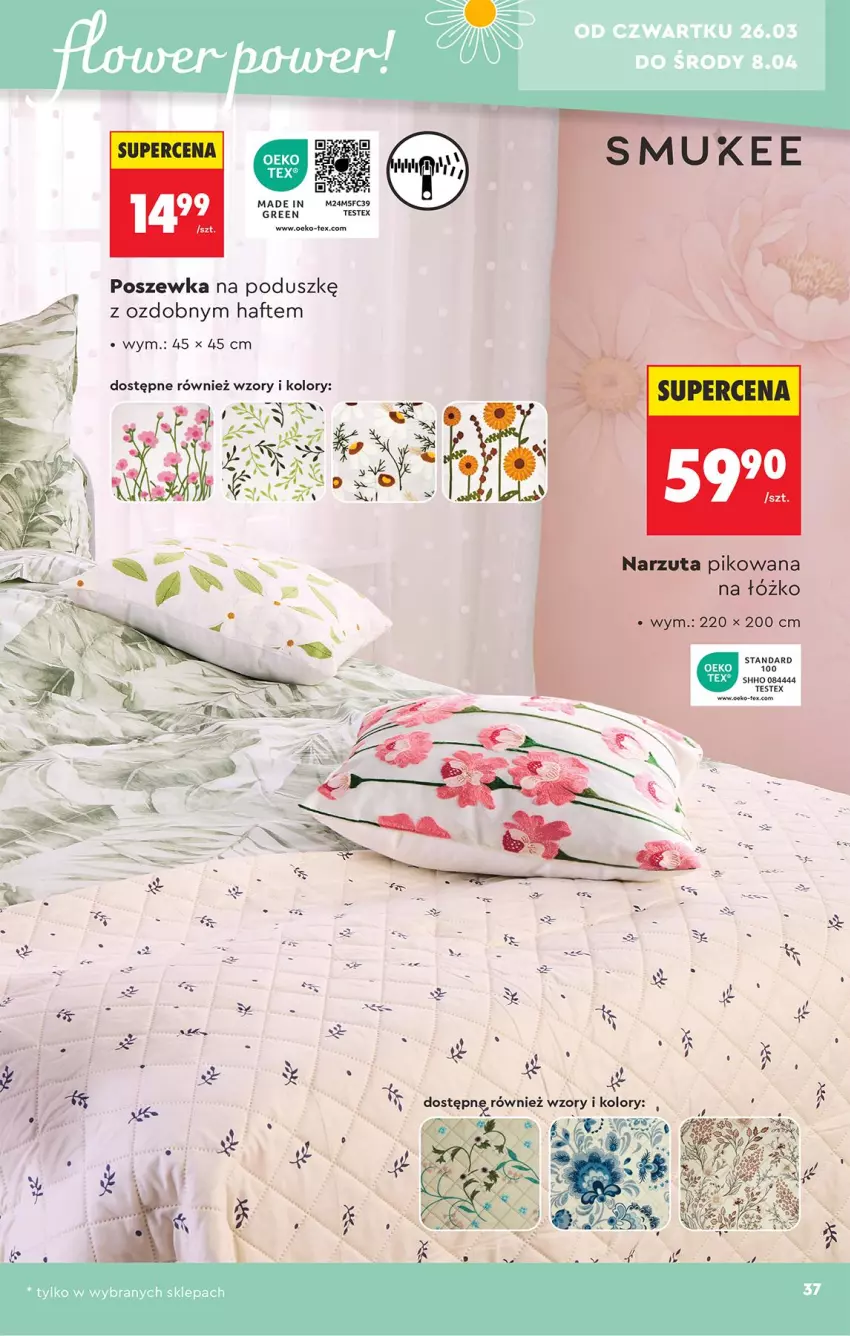 Gazetka promocyjna Biedronka - Okazje Tygodnia - ważna 21.03 do 04.04.2026 - strona 37 - produkty: Narzuta, Poszewka