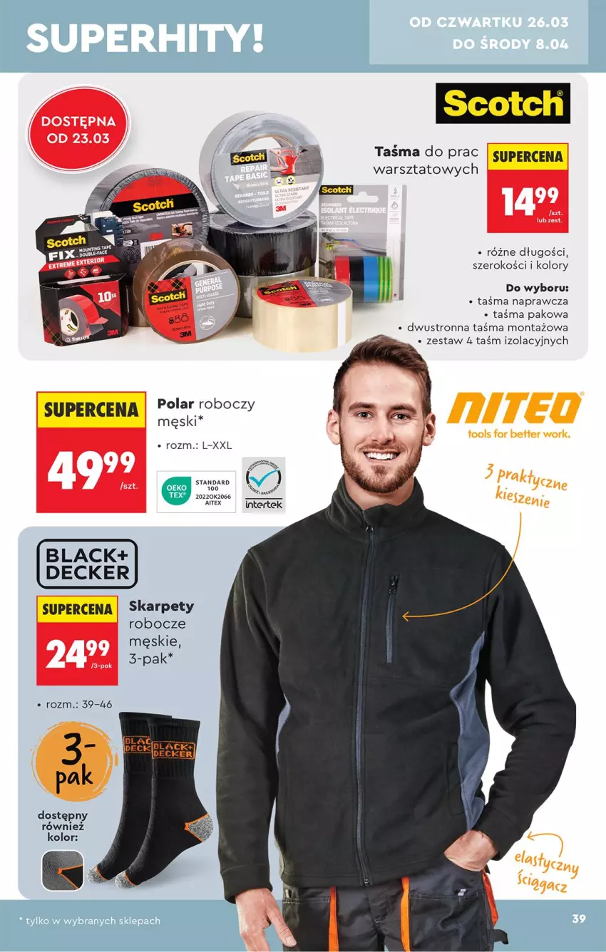 Gazetka promocyjna Biedronka - Okazje Tygodnia - ważna 21.03 do 04.04.2026 - strona 39 - produkty: K2, Karp, Lack, Taśma naprawcza, Taśma pakowa