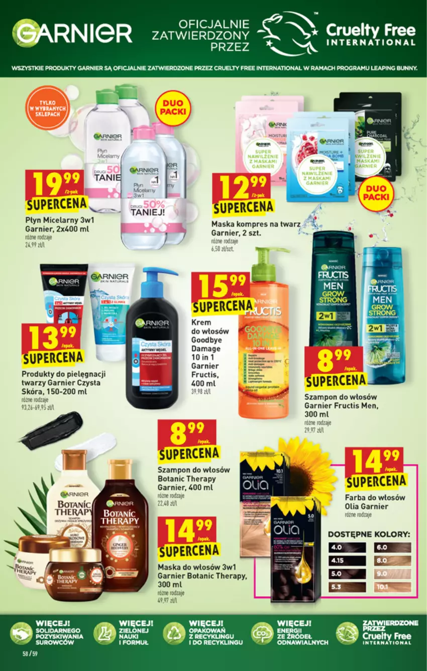 Gazetka promocyjna Biedronka - W tym tygodniu - ważna 10.02 do 16.02.2022 - strona 58 - produkty: Fa, Farba do włosów, Fructis, Garnier, Gra, Maska, Maska do włosów, Płyn micelarny, Rama, Szampon