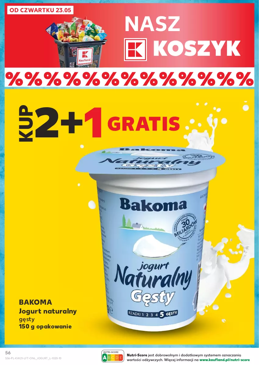 Gazetka promocyjna Kaufland - Gazetka tygodnia - ważna 23.05 do 28.05.2024 - strona 56 - produkty: Bakoma, Gra, Jogurt, Jogurt naturalny, Kosz