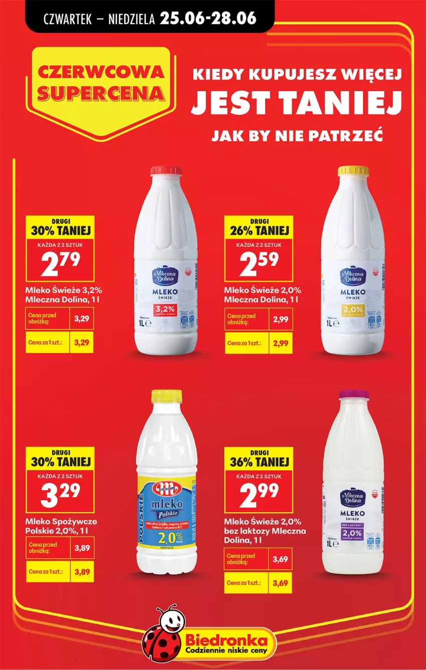 Gazetka promocyjna Biedronka - Od Czwartku - ważna 25.06 do 01.07.2026 - strona 2 - produkty: Mleko