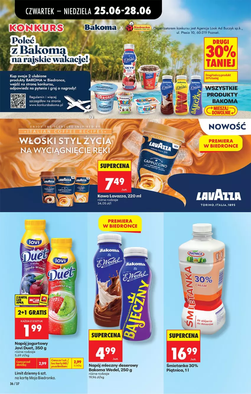 Gazetka promocyjna Biedronka - Od Czwartku - ważna 25.06 do 01.07.2026 - strona 42 - produkty: Bakoma, Deser, Gra, Jogurt, Napój, Napój jogurtowy, Napój mleczny, Piątnica, Ser