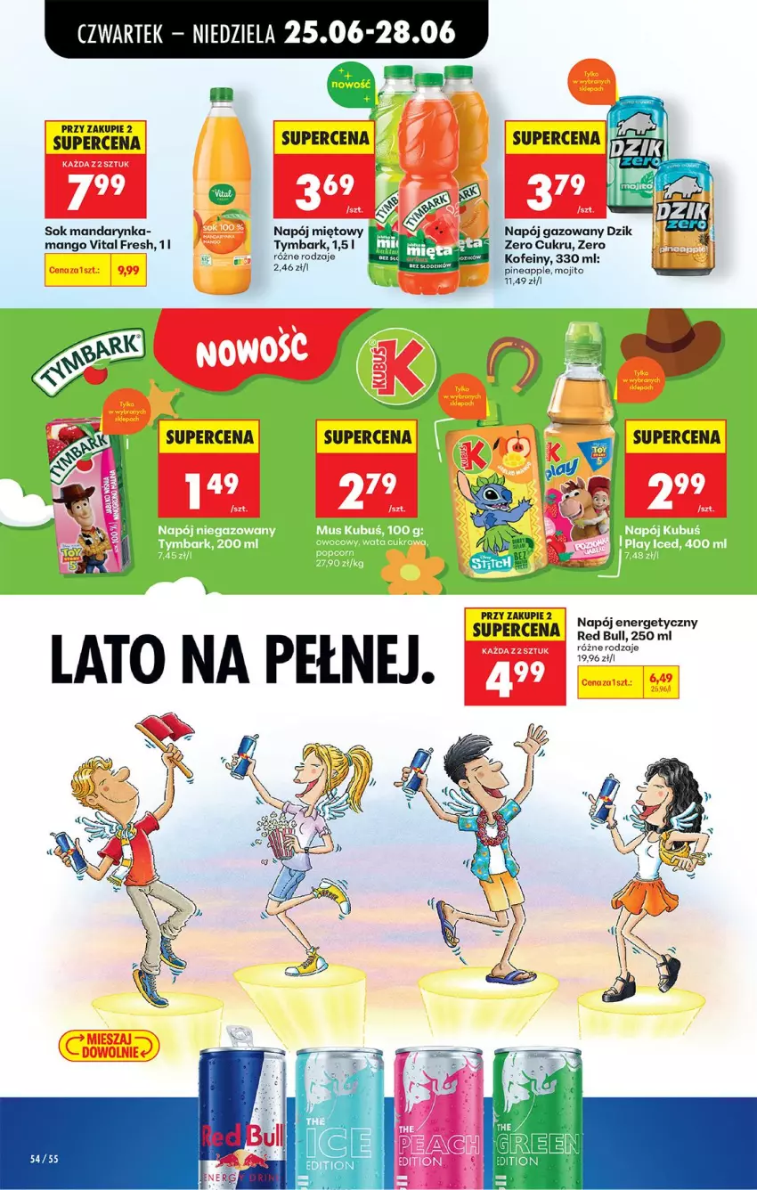 Gazetka promocyjna Biedronka - Od Czwartku - ważna 25.06 do 01.07.2026 - strona 66 - produkty: Mango, Napój, Napój energetyczny, Napój gazowany, Red Bull, Sok, Tymbark