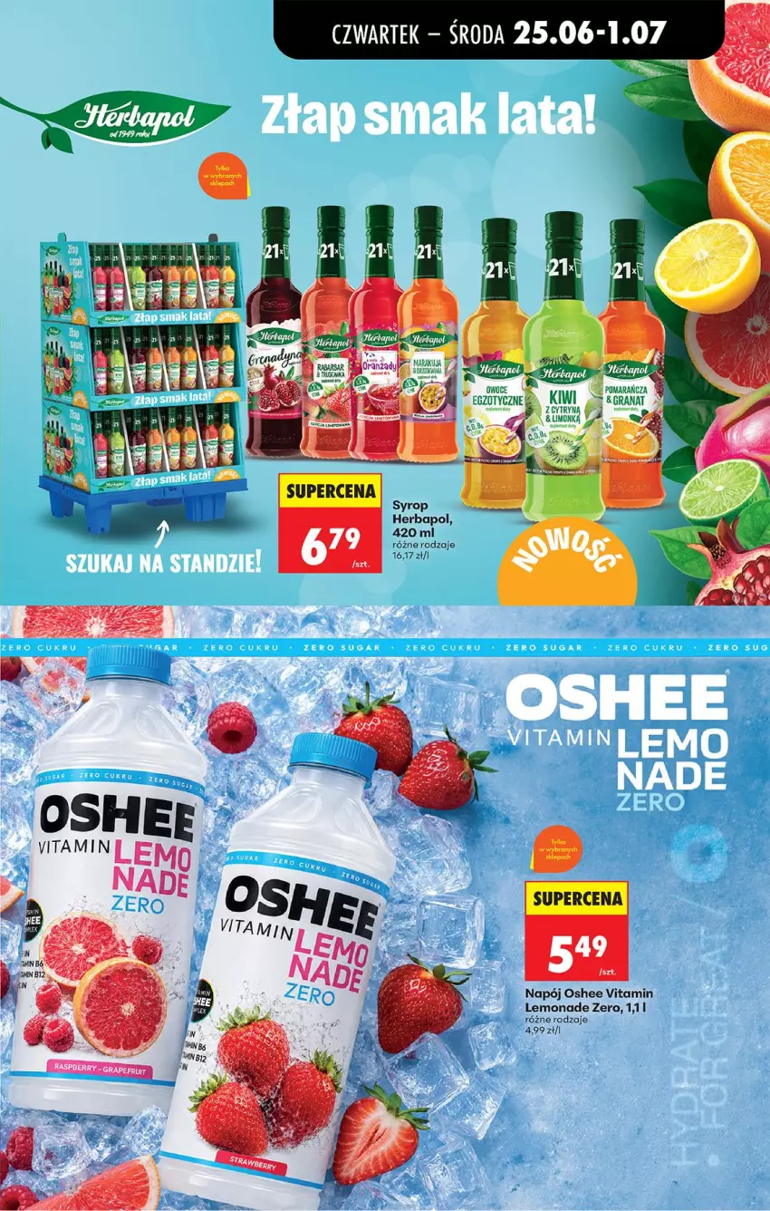 Gazetka promocyjna Biedronka - Od Czwartku - ważna 25.06 do 01.07.2026 - strona 67 - produkty: Gra, Granat, Herbapol, Kiwi, Napój, Oshee, Owoce, Syrop