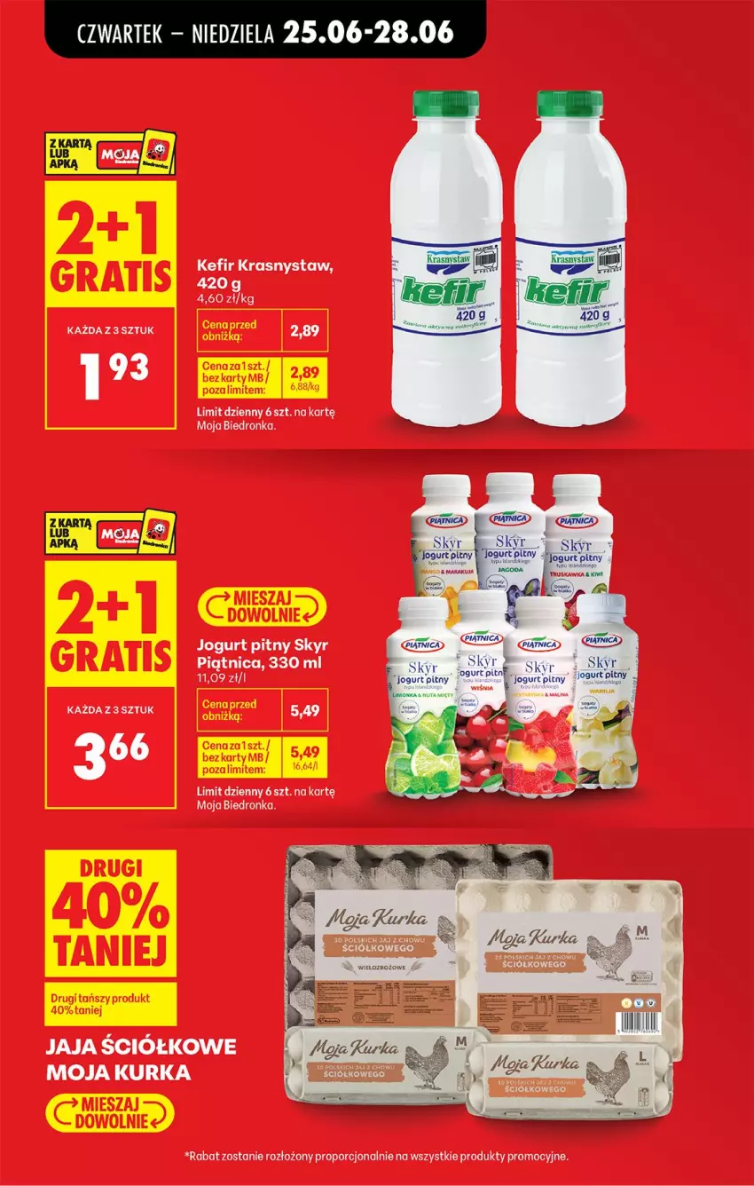 Gazetka promocyjna Biedronka - Od Czwartku - ważna 25.06 do 01.07.2026 - strona 7 - produkty: Jaja, Jogurt, Jogurt pitny, Kefir, Piątnica, Por