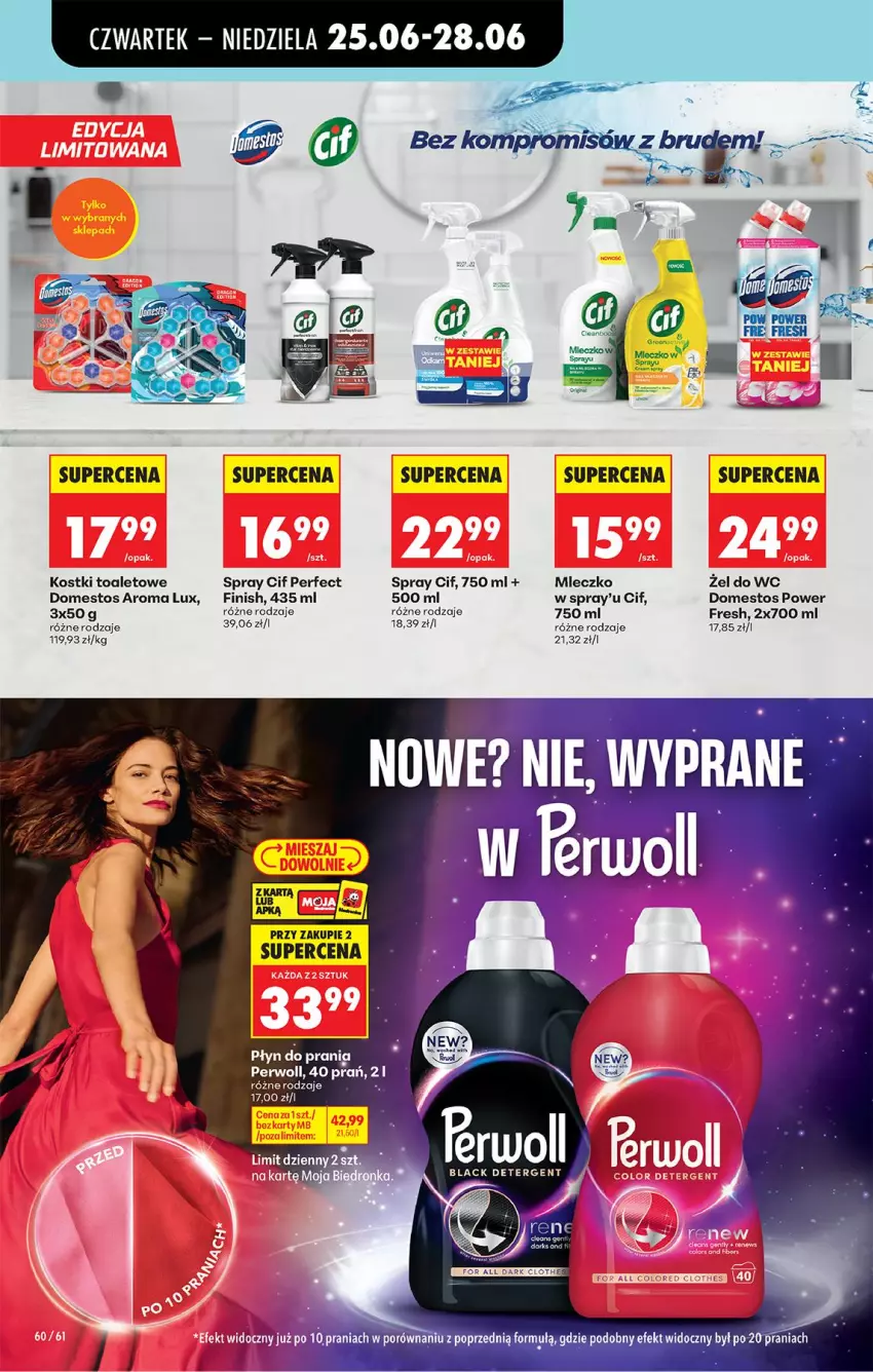 Gazetka promocyjna Biedronka - Od Czwartku - ważna 25.06 do 01.07.2026 - strona 74 - produkty: Cif, Domestos, Finish, Lack, Mleczko, Perwoll, Płyn do prania