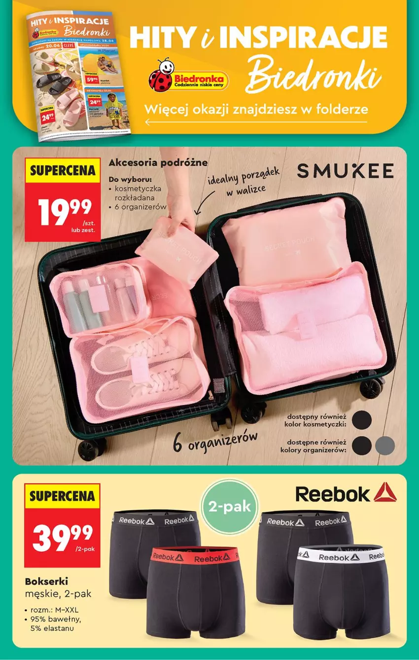 Gazetka promocyjna Biedronka - Od Czwartku - ważna 25.06 do 01.07.2026 - strona 81 - produkty: Bokserki, Kosmetyczka, Organizer, Por, Ser