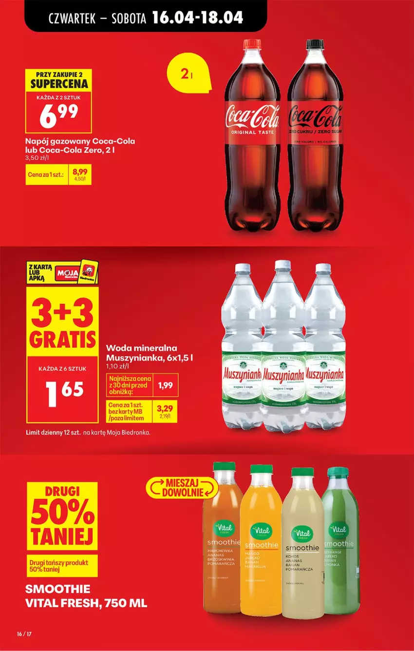Gazetka promocyjna Biedronka - Od Czwartku - ważna 16.04 do 22.04.2026 - strona 18 - produkty: Coca-Cola, Gra, Mus, Napój, Napój gazowany, Smoothie