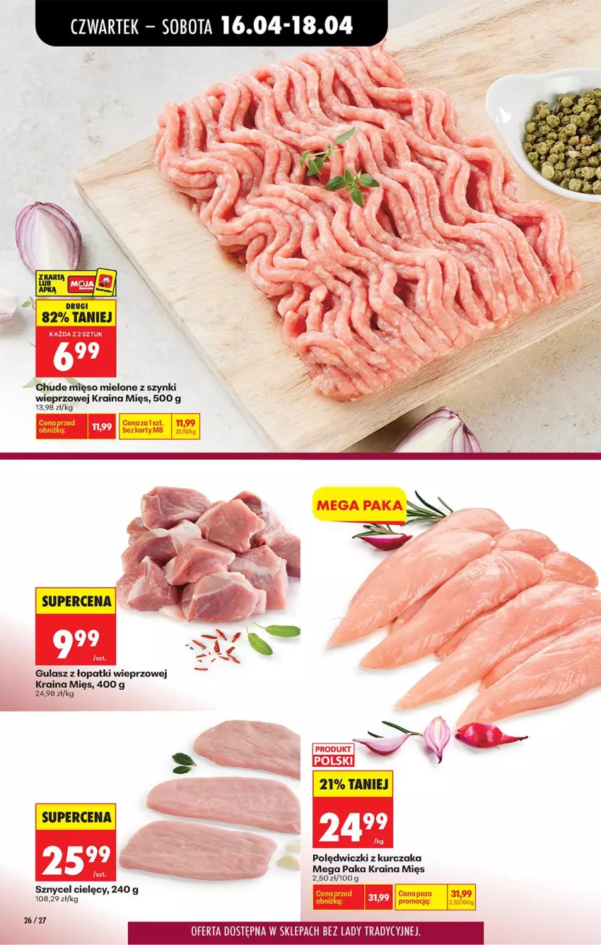 Gazetka promocyjna Biedronka - Od Czwartku - ważna 16.04 do 22.04.2026 - strona 36 - produkty: Kurczak, Mięso, Mięso mielone, Mięso mielone z szynki, Polędwiczki z kurczaka