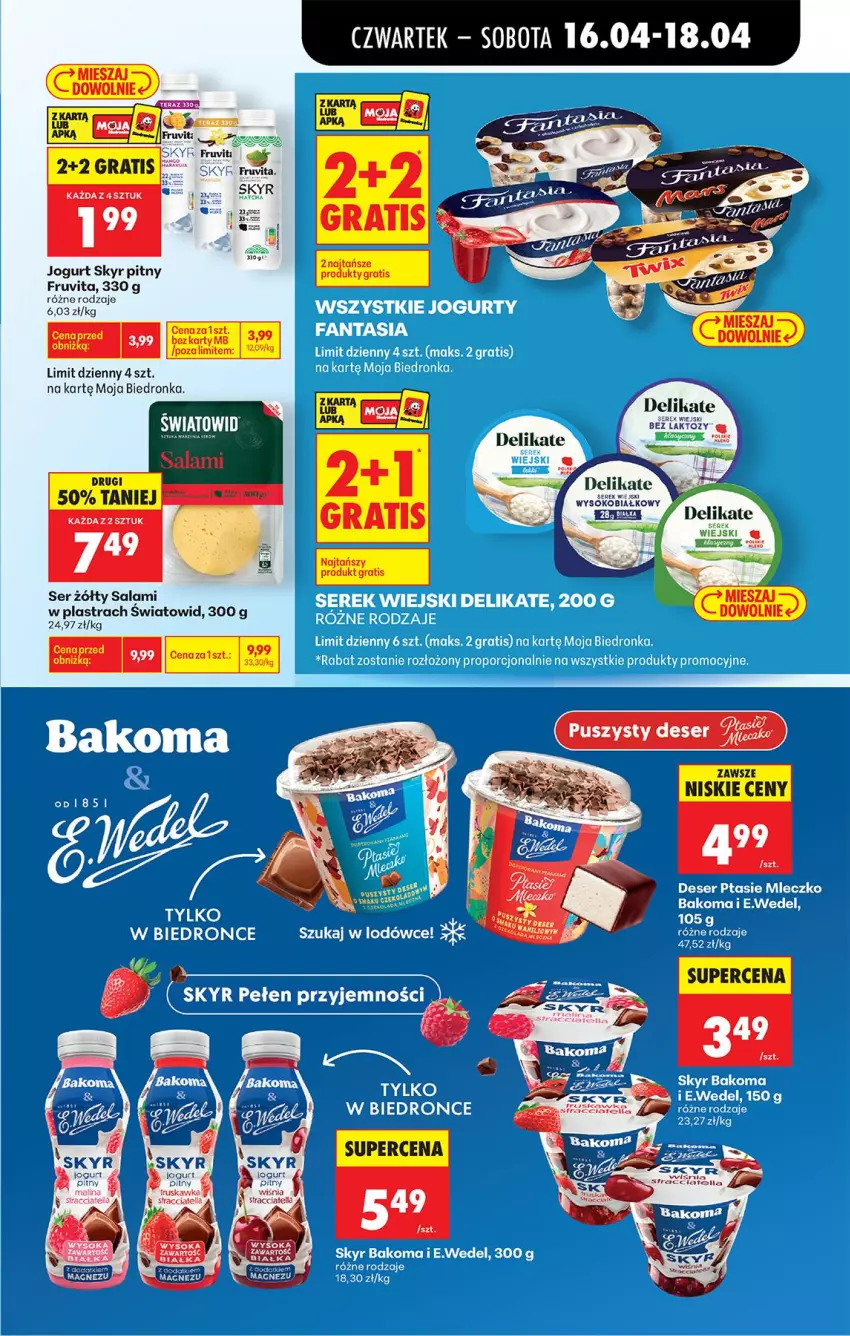 Gazetka promocyjna Biedronka - Od Czwartku - ważna 16.04 do 22.04.2026 - strona 49 - produkty: Jogurt, Salami, Ser, Sok